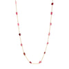 Long Pink Tourmaline Chain Necklace