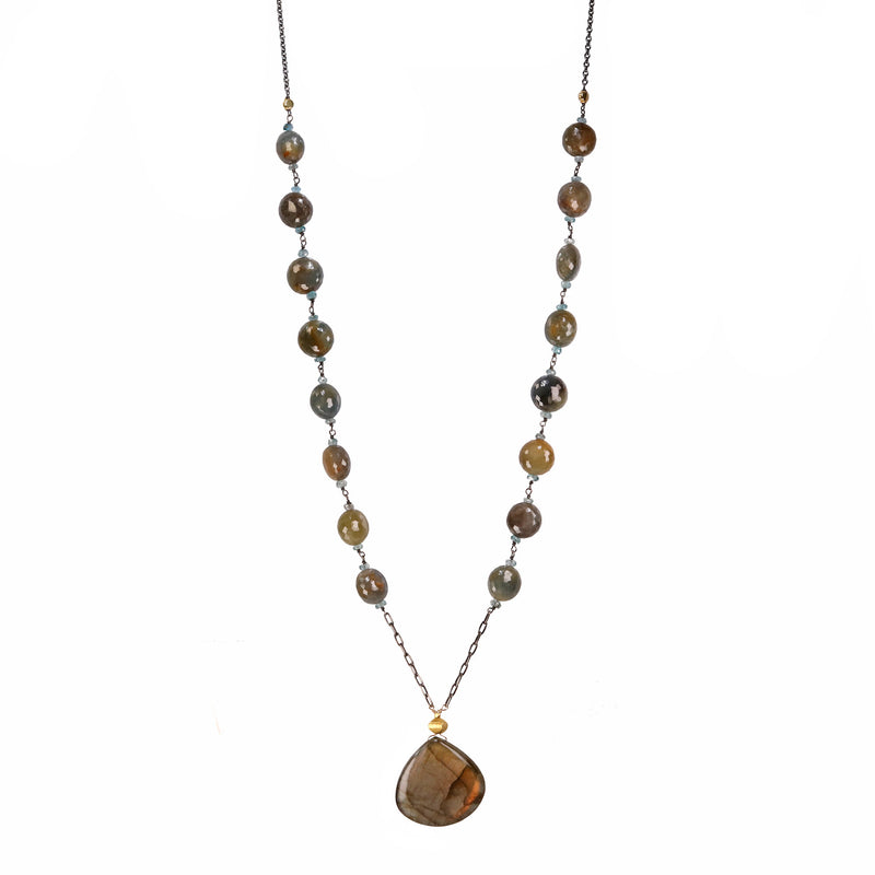 Labradorite and Umba Sapphire Necklace