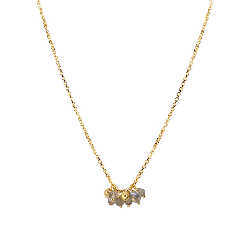 Labradorite Cluster Dangle Necklace