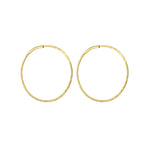 18K Yellow Gold Hammered Hoops