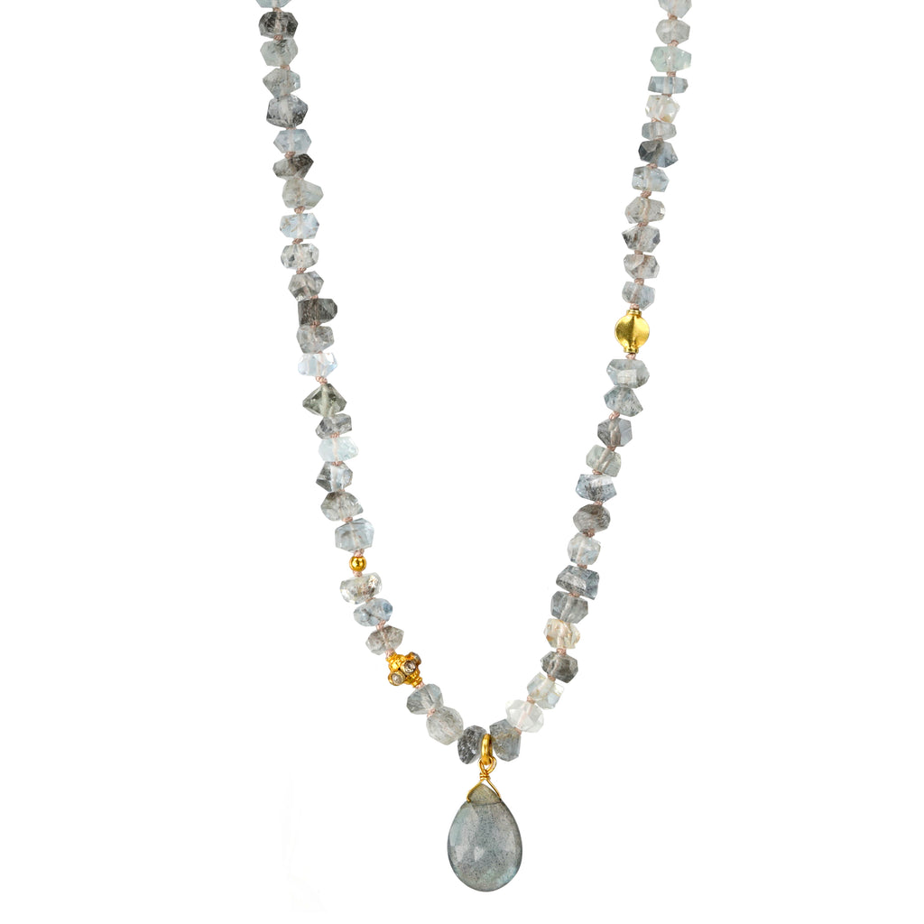 Aquamarine & Labradorite Necklace