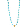 Oval Faceted Sleeping Beauty Turquoise Necklace