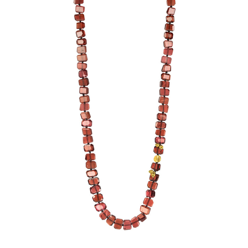 Mozambique Garnet Slice Necklace