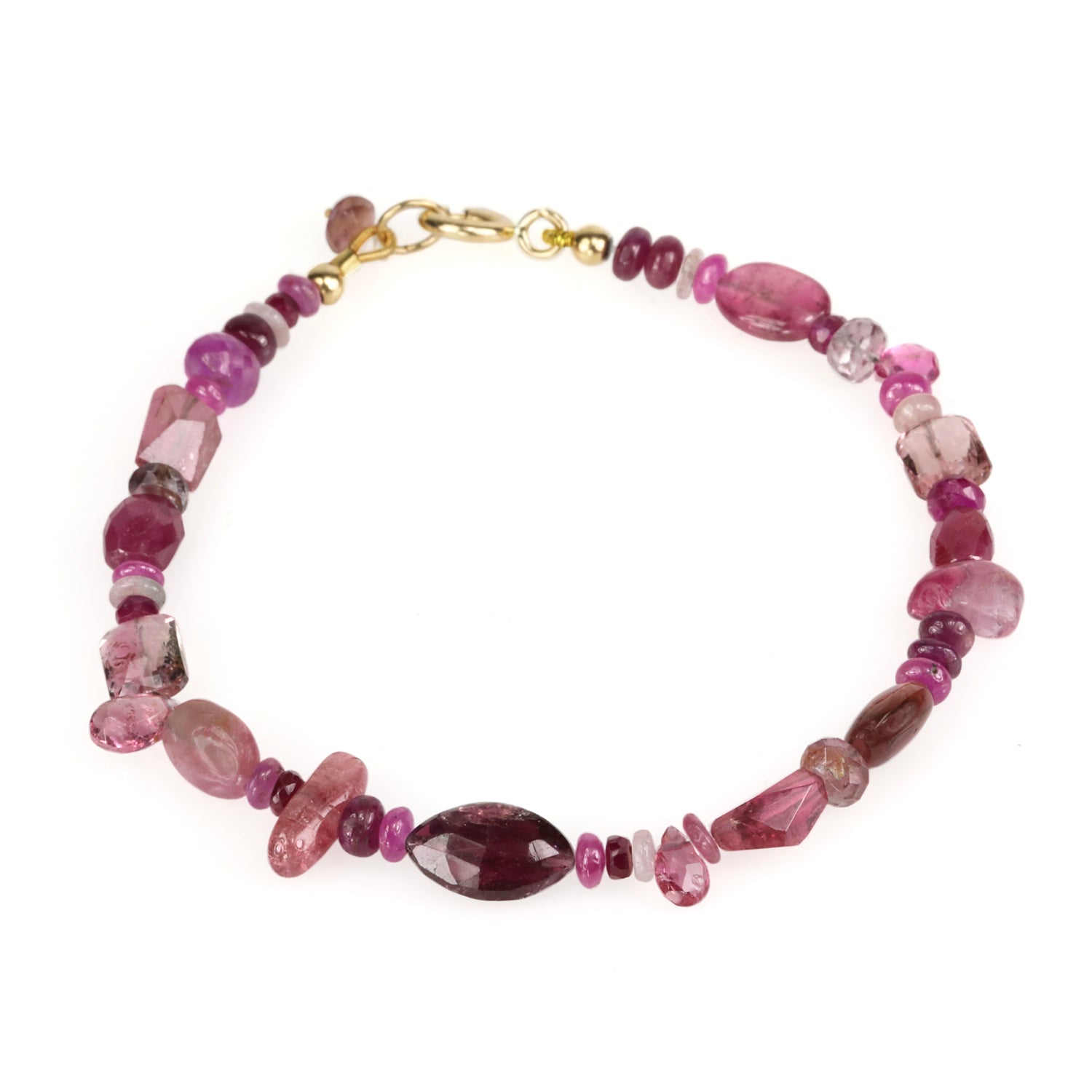 Bloom Petit Flower Light Pink Sapphires String Bracelet in Rose Gold – AS29